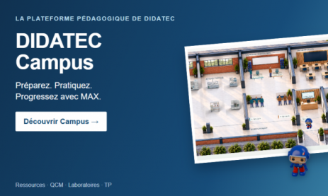 DIDATEC Campus : ressources, QCM, laboratoires et travaux pratiques, avec MAX